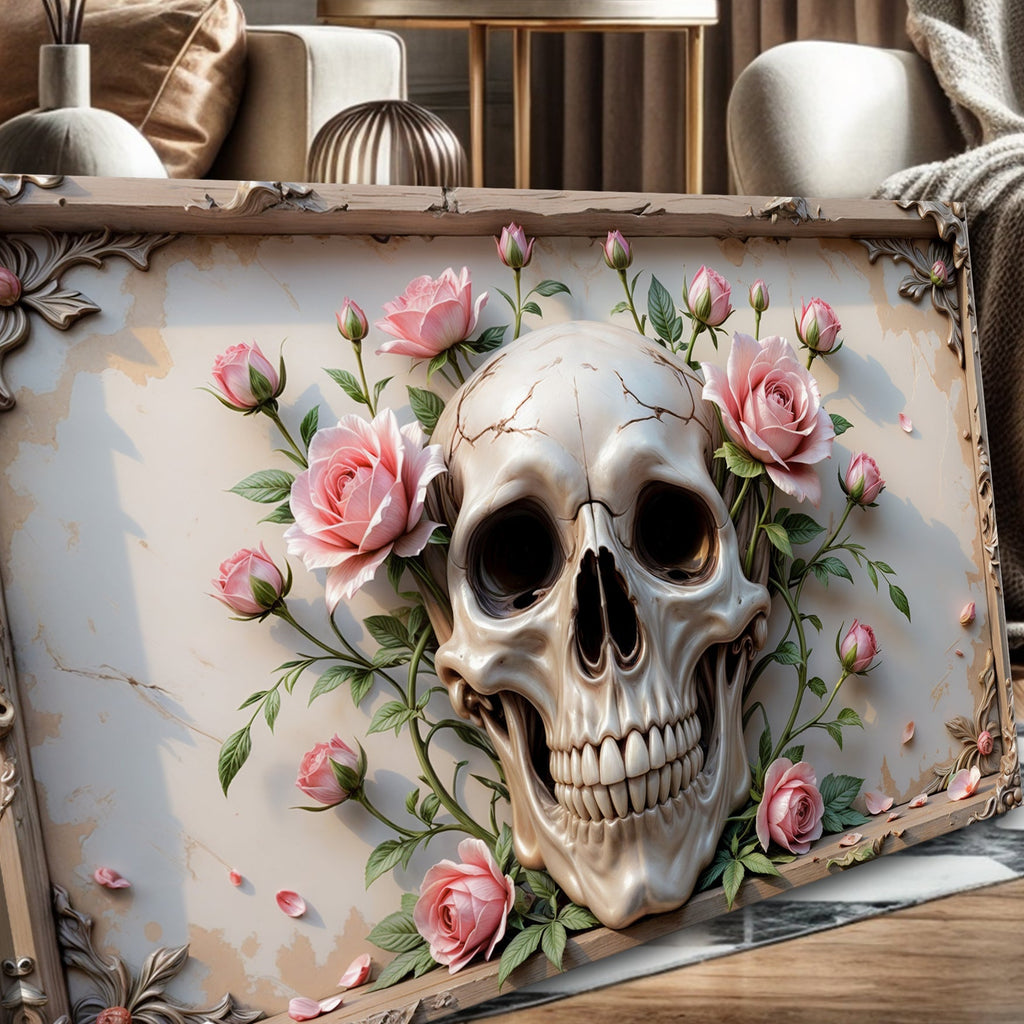 Rose And Skull Wall Art V