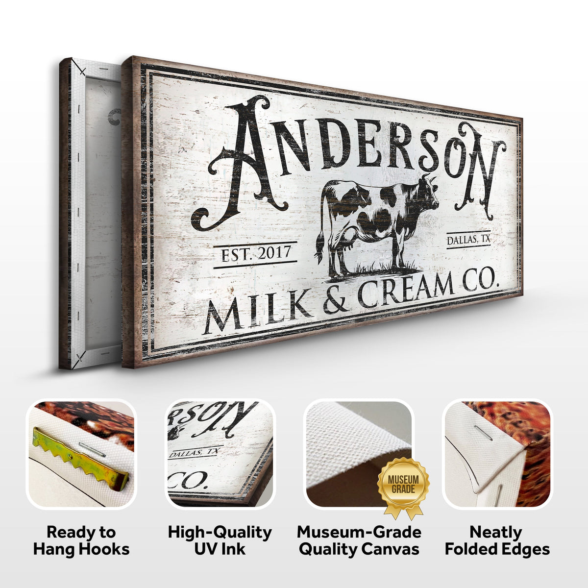 Personalized Milk & Cream Co Sign