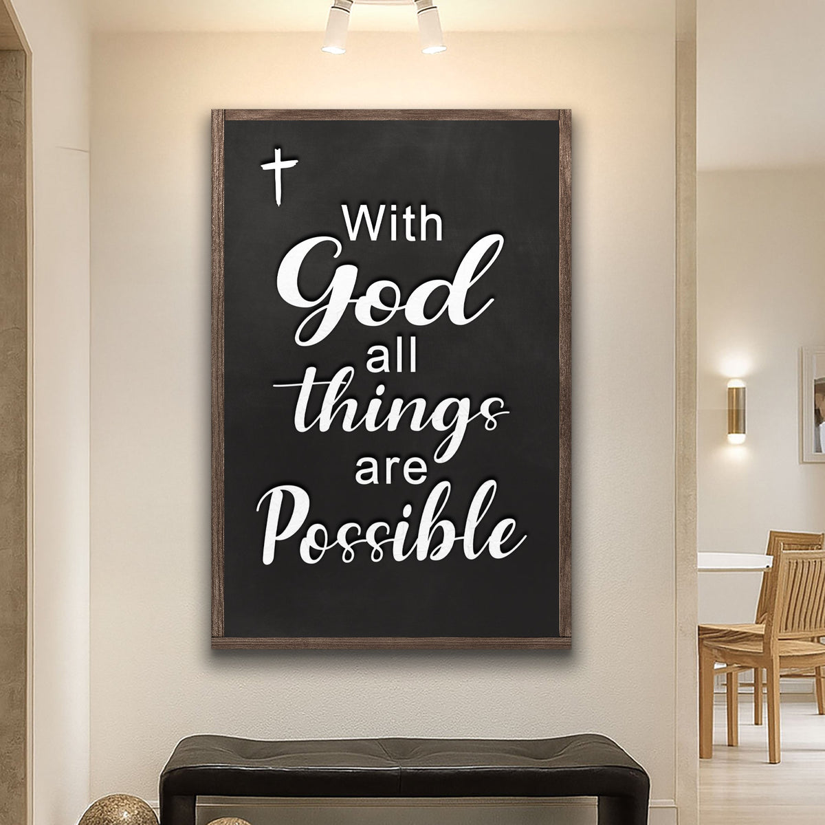 With God All Things Are Possible Faith Sign V