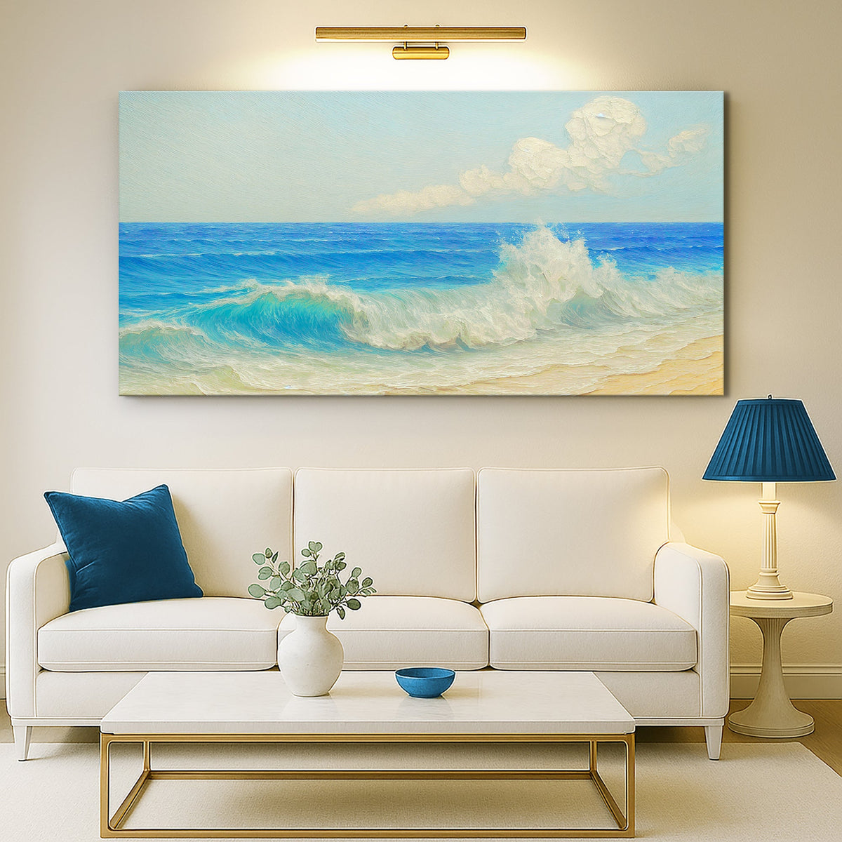 Serene Ocean Wave Coastal Wall Art XIII