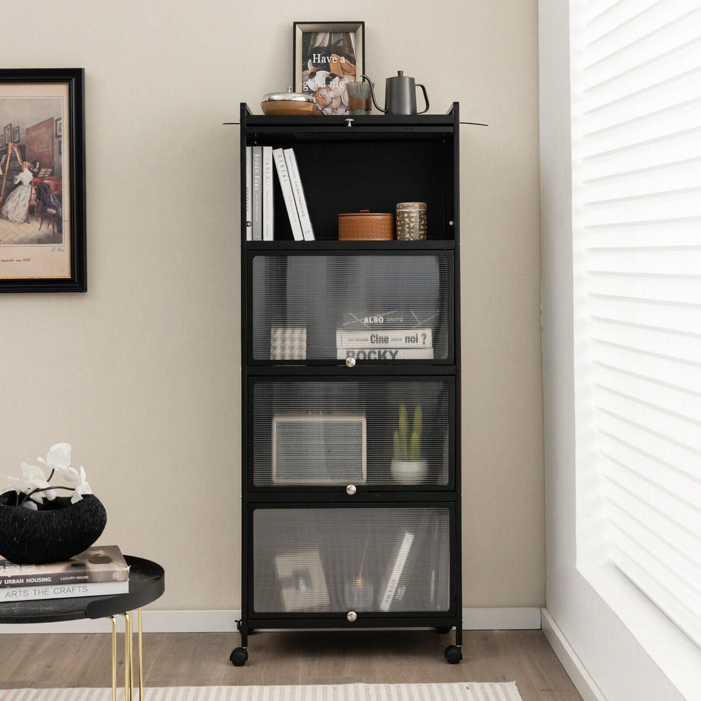 5-Tier Kitchen Baker's Rack with Flip-up PC Doors