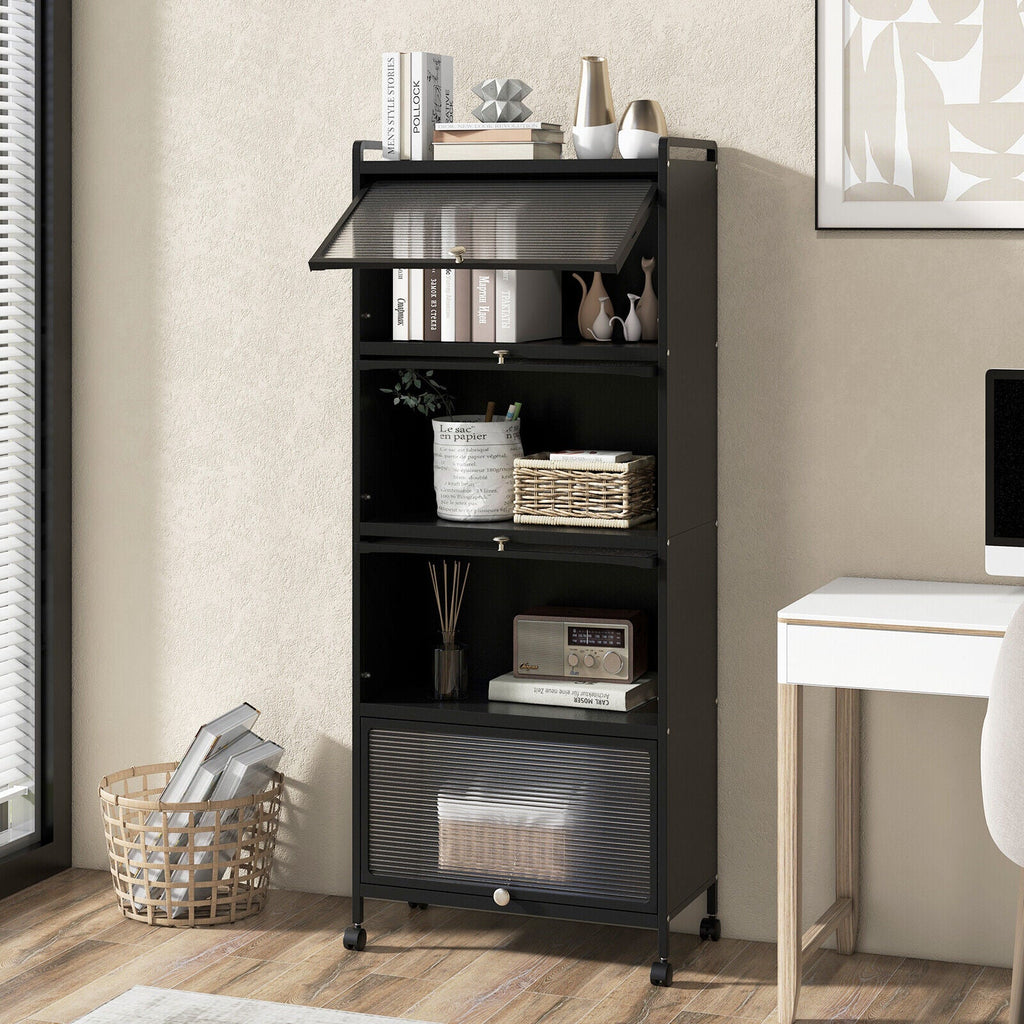 5-Tier Kitchen Baker's Rack with Flip-up PC Doors