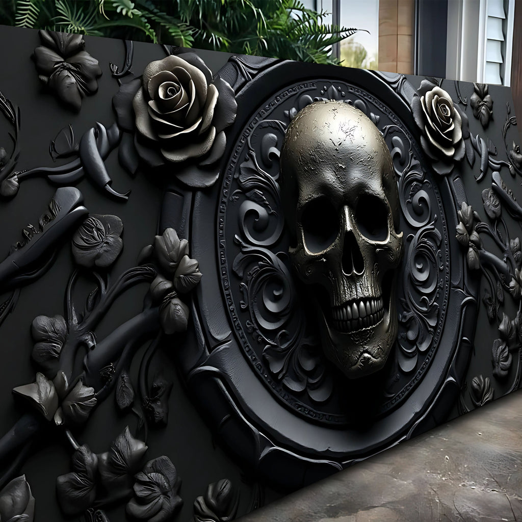 Rose and Skull Wall Art VI