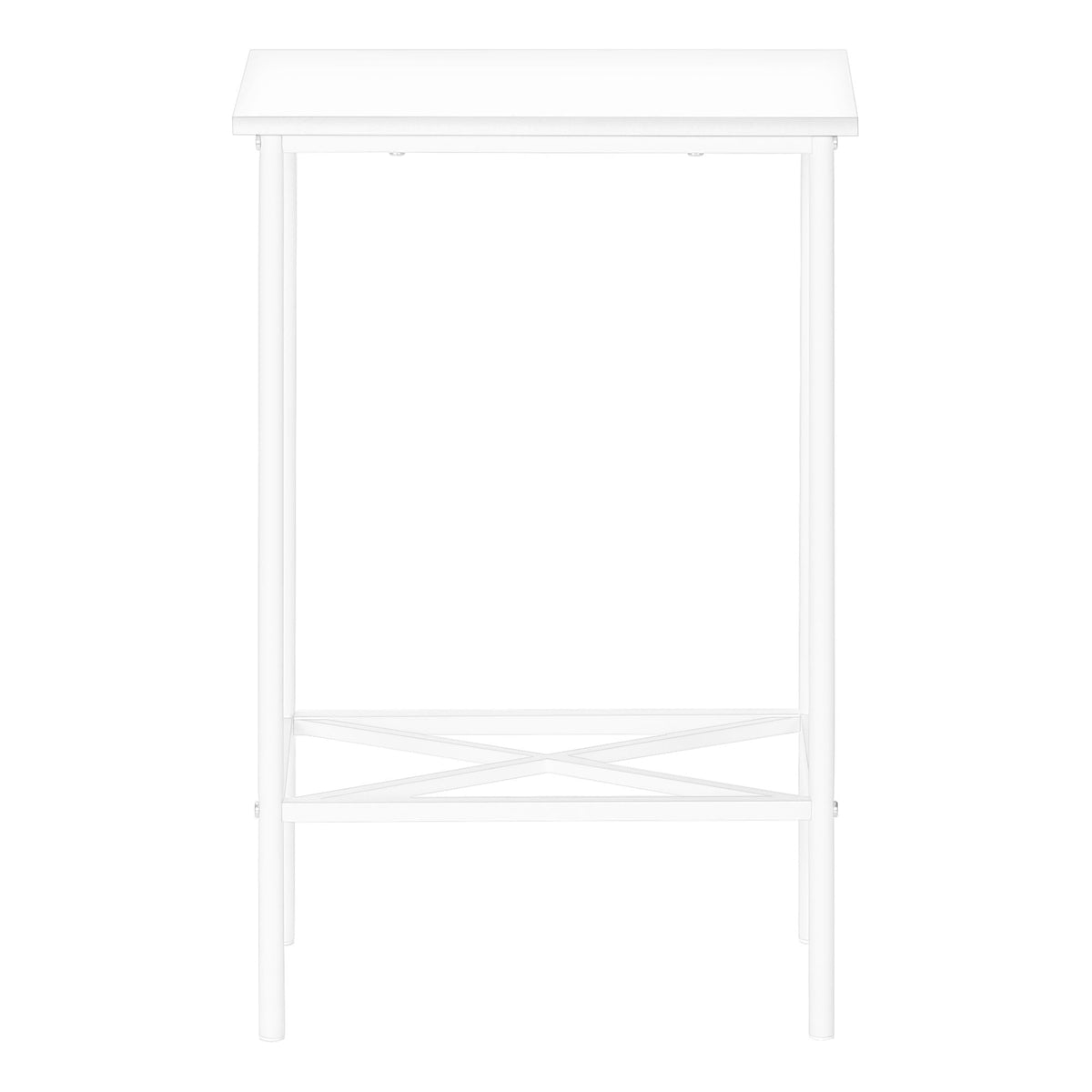 Accent Side Table, Narrow, Small, 2 Tier, Contemporary & Modern