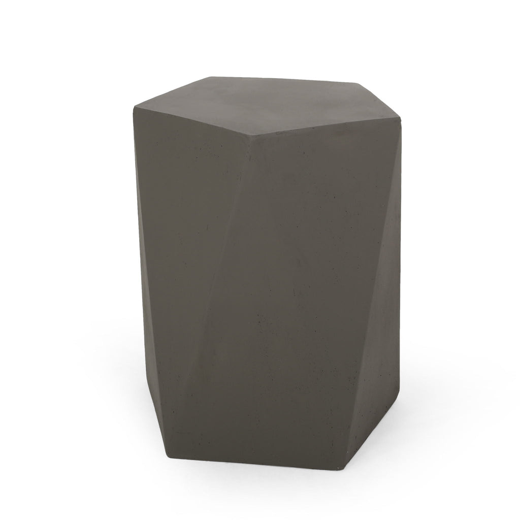 Side Table With Geometric Design