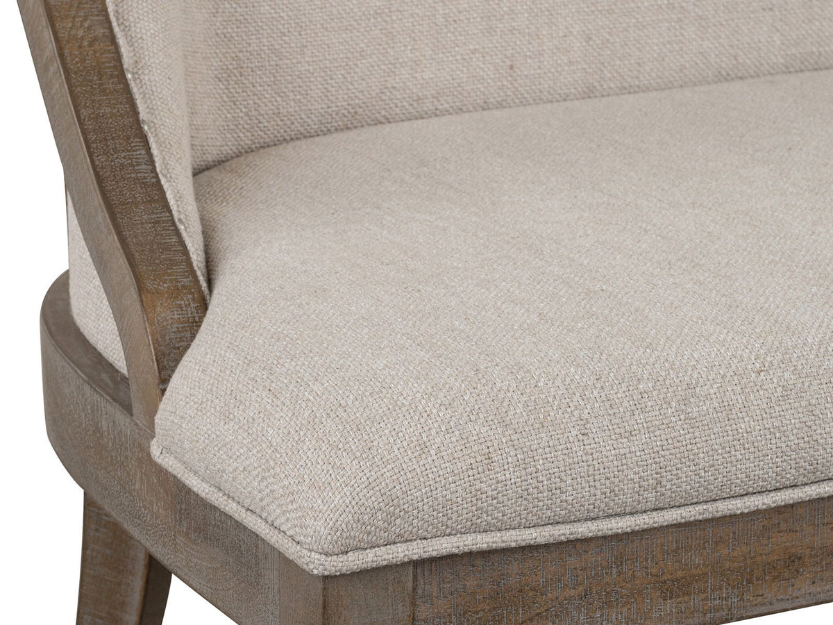 Lancaster - Bench With Upholstered Seat & Back - Dovetail Gray