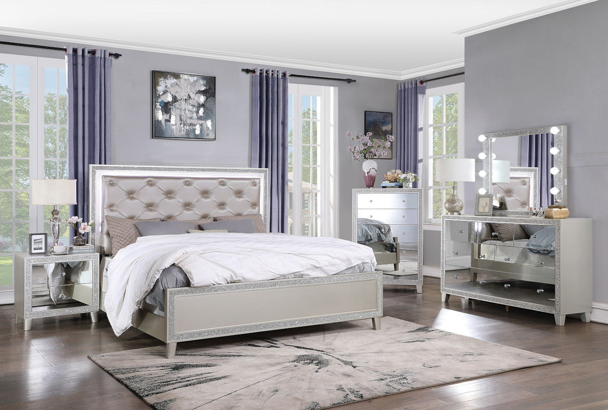 Sliverfluff - Mirror With Light - Mirrored & Champagne