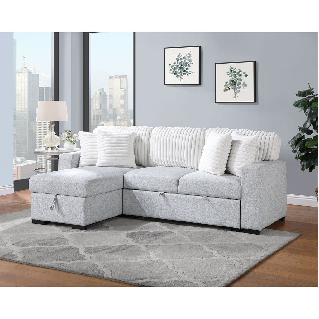 Ford - Reversible Pull Out Sofa Bed - Light Gray