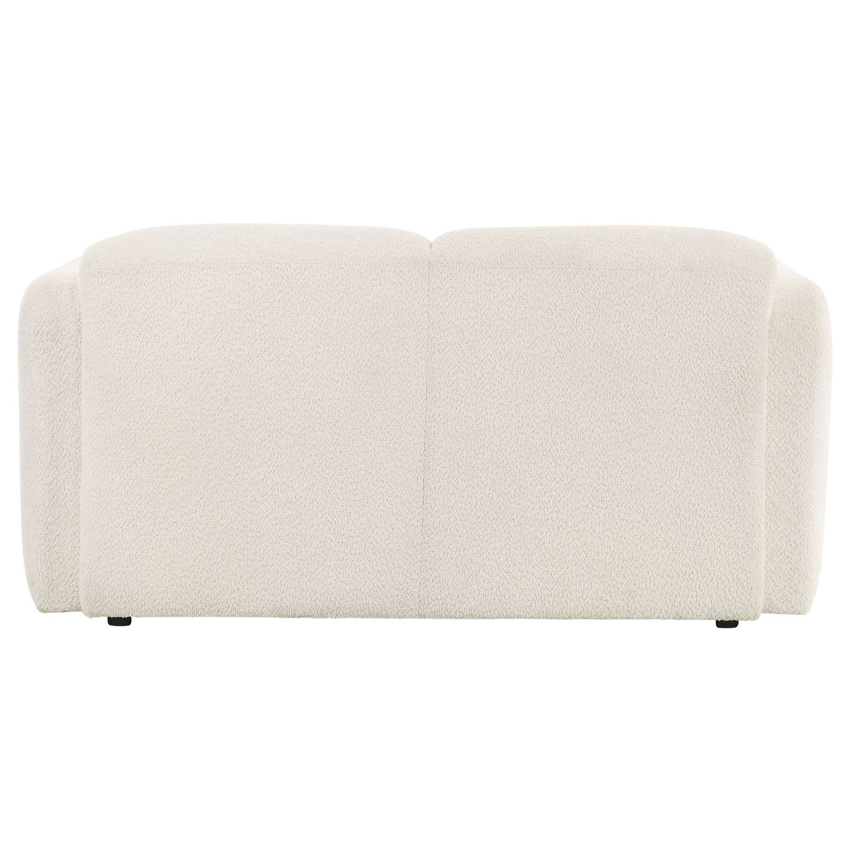 Dorset Fabric Upholstered Round Track Arm Loveseat White