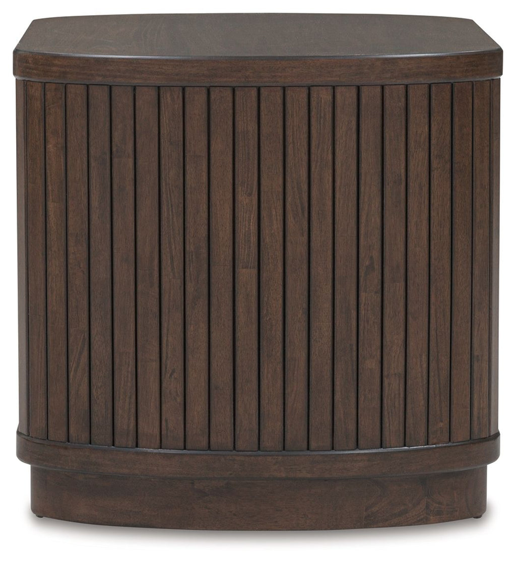 Korestone - Square End Table - Dark Brown
