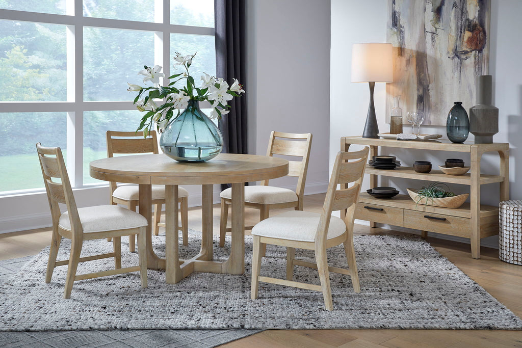 Somerset - Round Dining Table - Butternut and Omari Natural