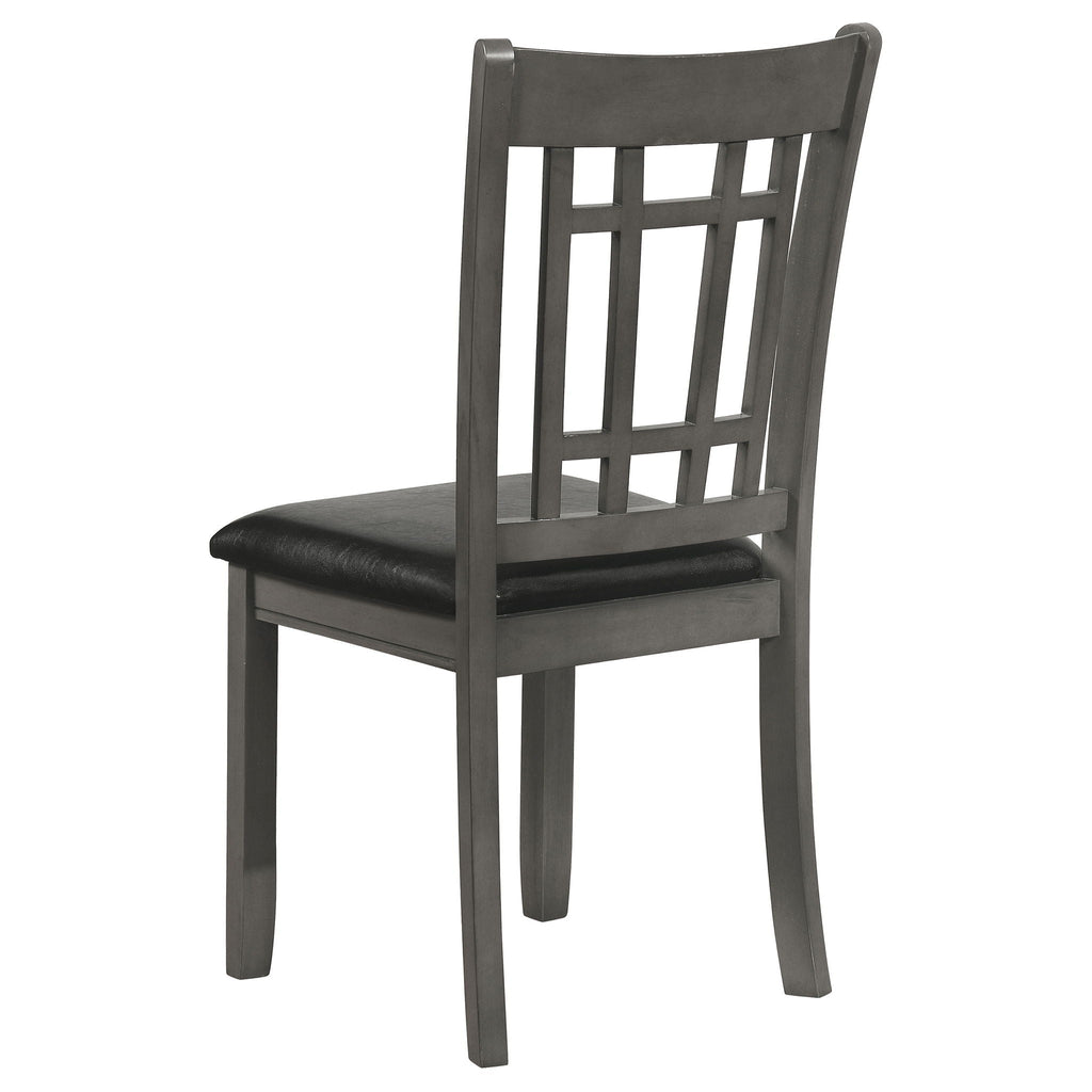 Lavon Wood Dining Side Chair Black and  Medium Grey (Set of 2)