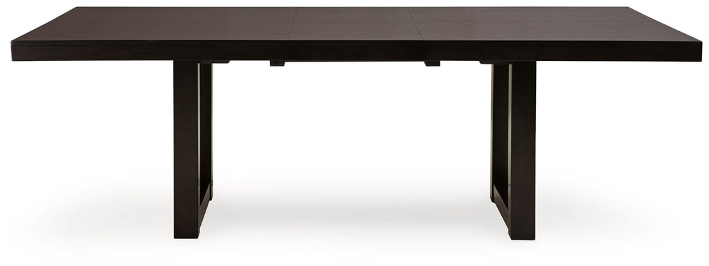 Neymorton - Rectangular Dining Room Butterfly Extension Table - Dark Grayish Brown