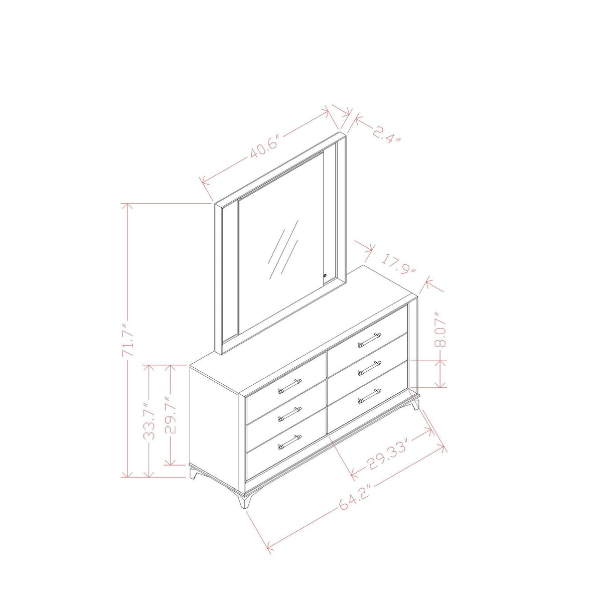 Star - Mirror With Built In LED And Frame - White