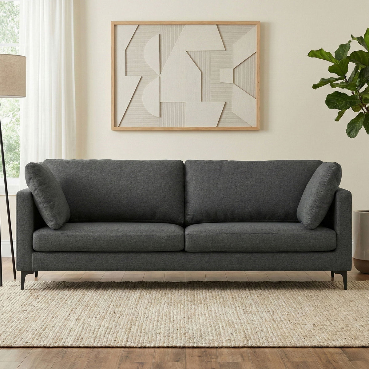 Ava - Mid Century Sofa, Upholstered