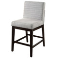 Edwyn - Counter Height Chair (Set of 2) - Gray Linen & Espresso