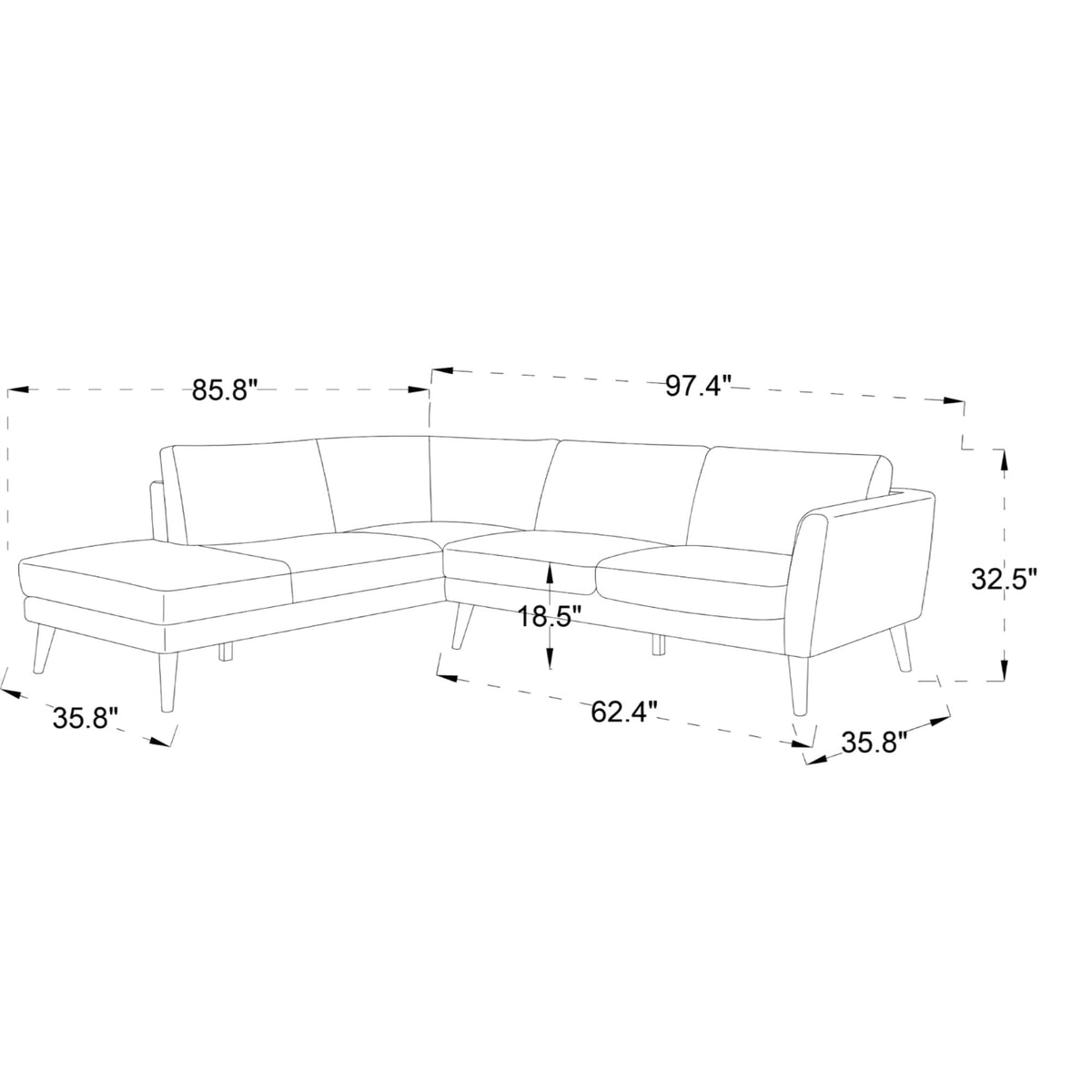Benson - Sectional Sofa With Chaise
