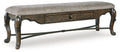 Maylee - Upholstered Storage Bench - Dark Brown