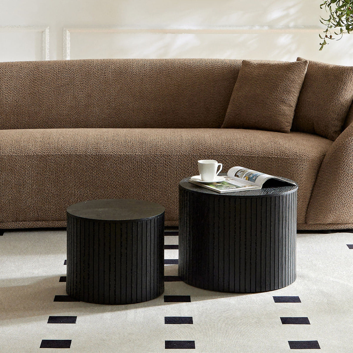 Handcrafted Nested Table Set, 2 Pieces