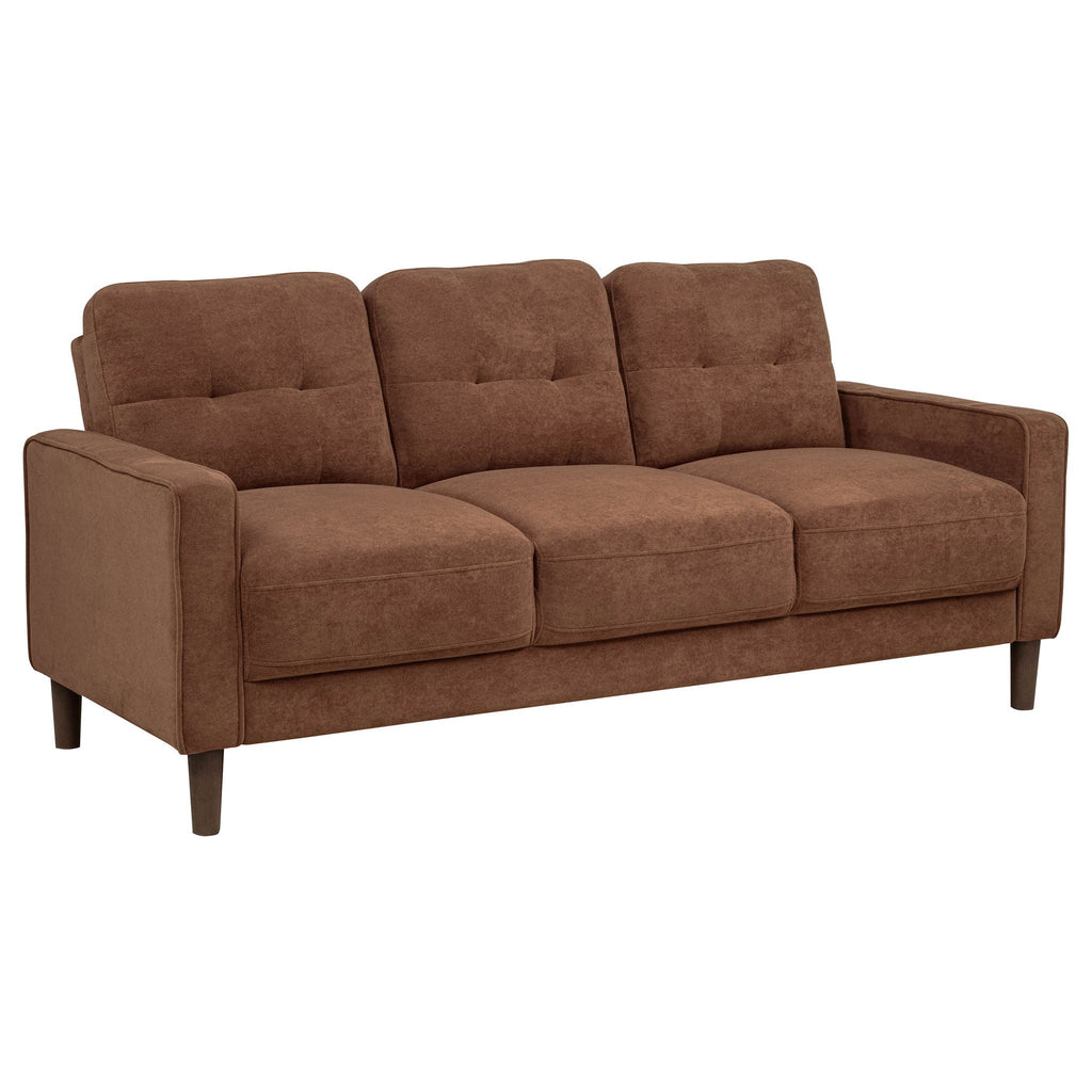 Bowen II Fabric Upholstered Track Arm Sofa Rust