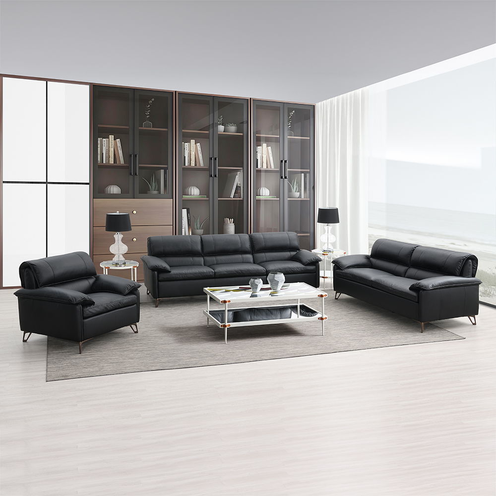 Eilene - Sofa - Black Top Grain Leather
