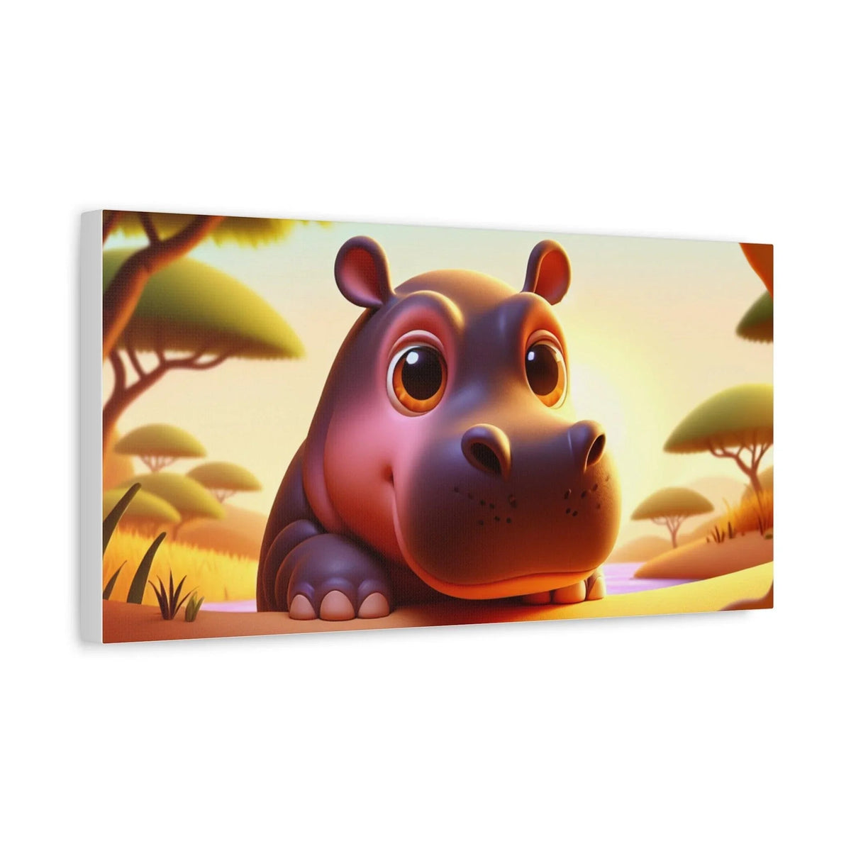 Canvas Hippo Print