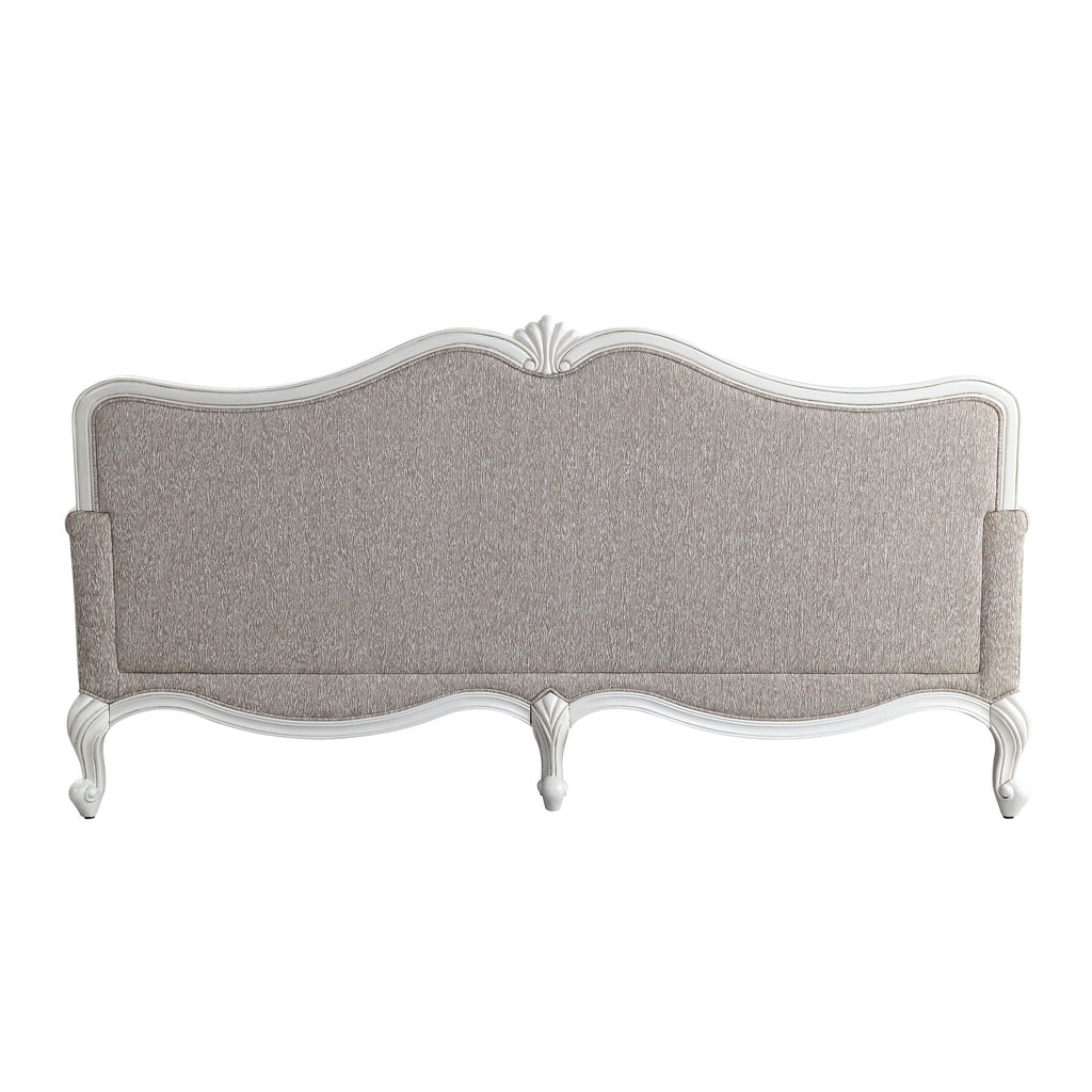 Ciddrenar - Sofa With 5 Pillows - Fabric & White