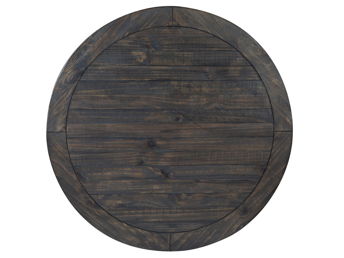 Boswell - Round Cocktail Table (With Casters) - Peppercorn