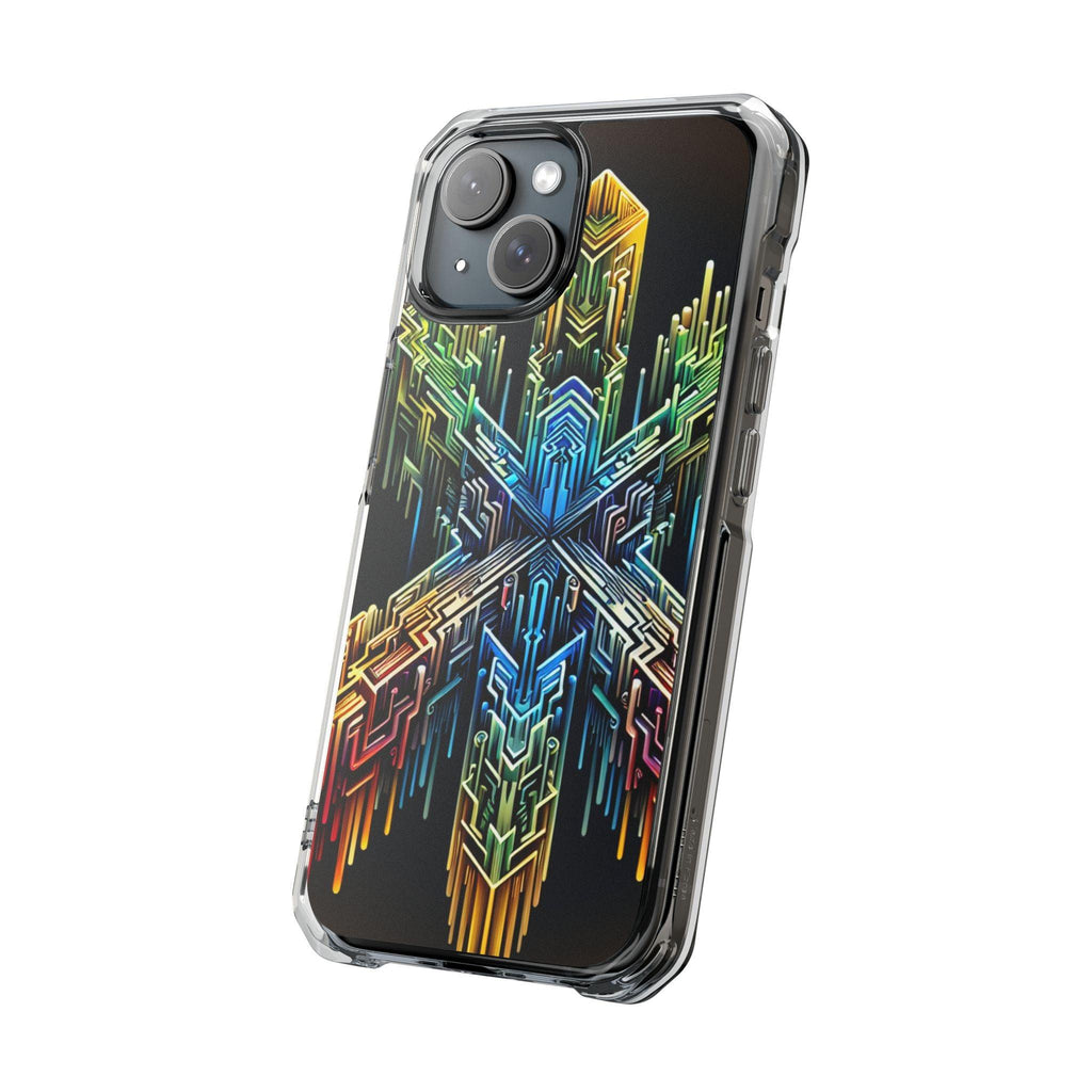 Magnet Case Abstract Cross Vibrant Colors