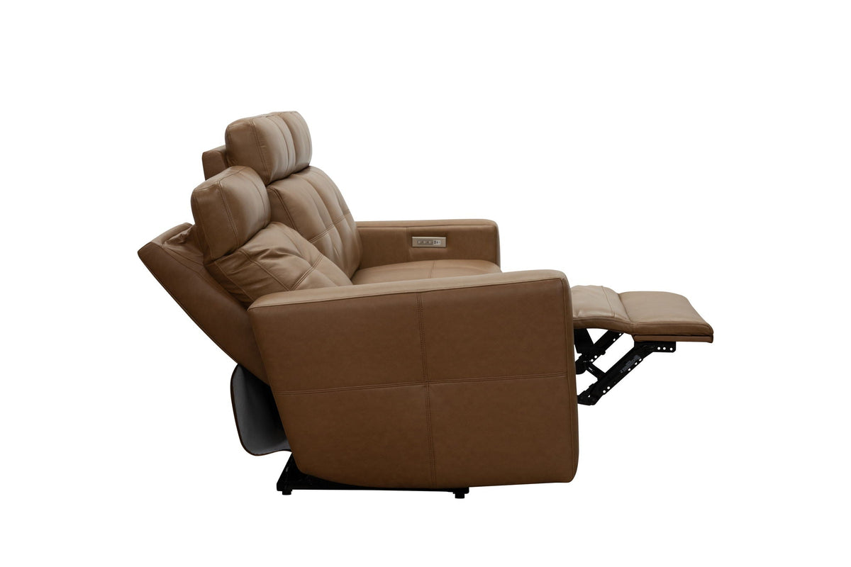 Cara - Sofa With Power Recline, Power Headrest And Power Lumbar - Light Brown