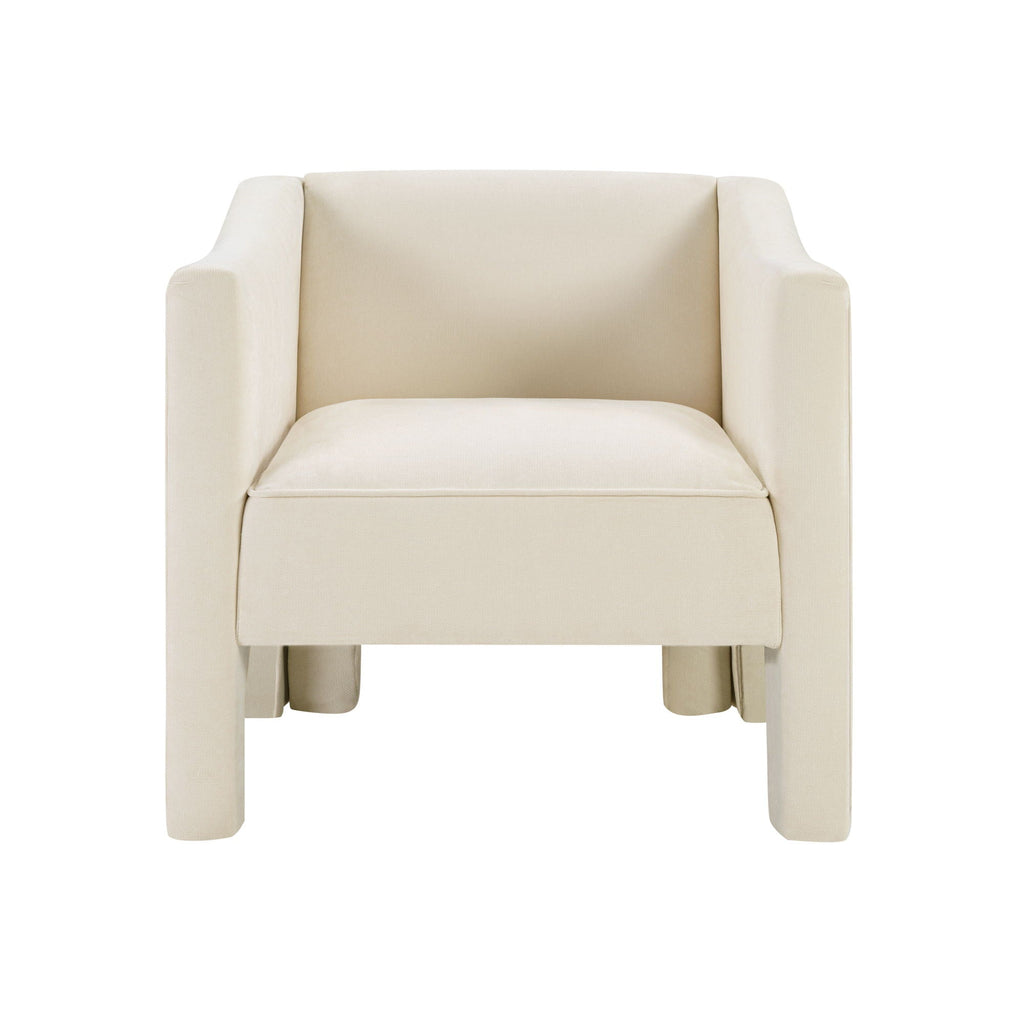 Barrel Accent Chair With Enclosed Arms