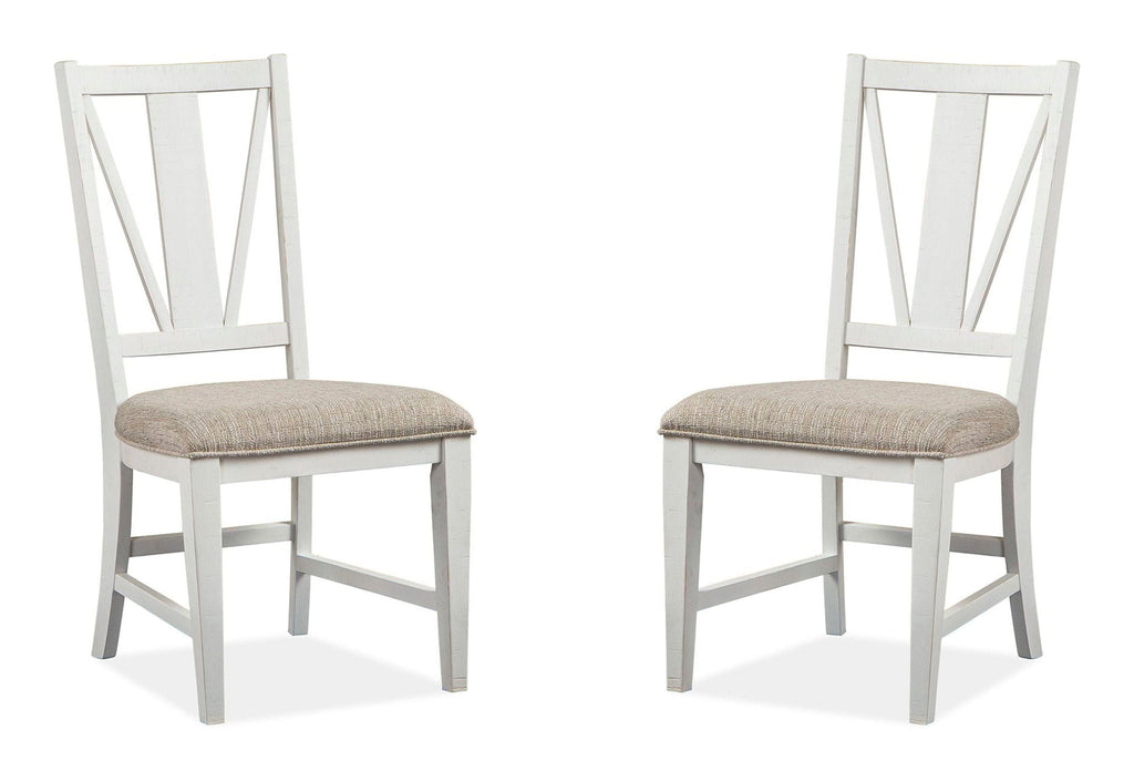 Heron Cove - Dining Side Chair With Upholstered Seat (Set of 2) - Chalk White