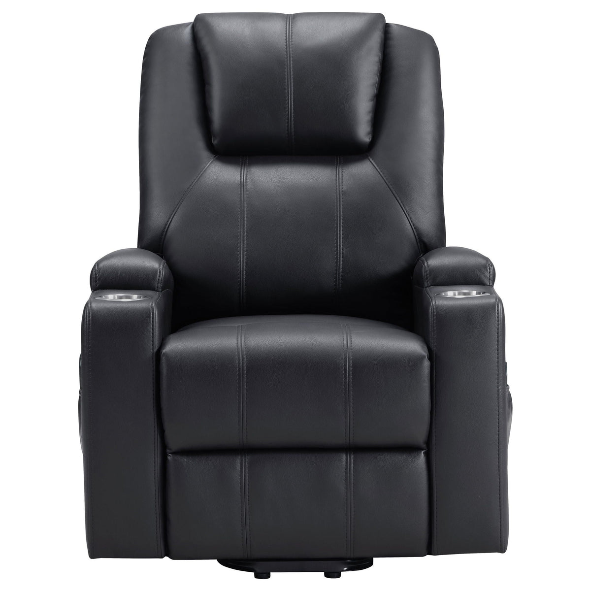 Armstrong Upholstered Power Lift Massage Recliner Espresso