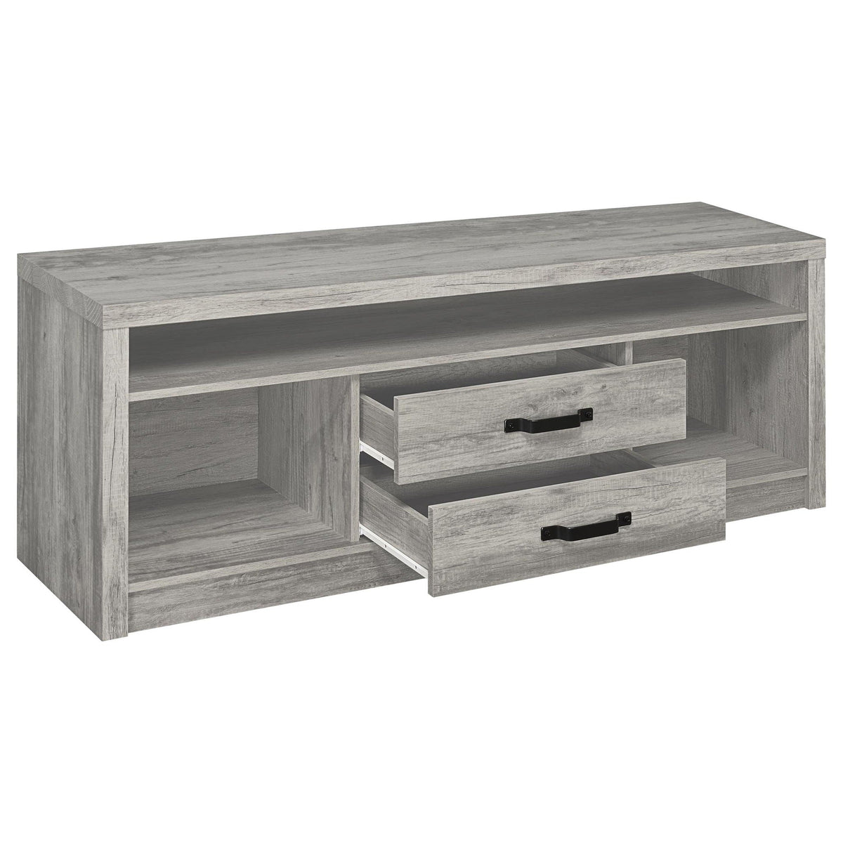 Burke 3-piece 59-inch TV Entertainment Center Grey Driftwood
