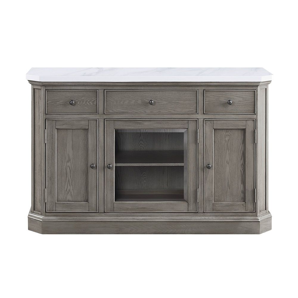 Zumala - Server - Marble Top & Weathered Oak