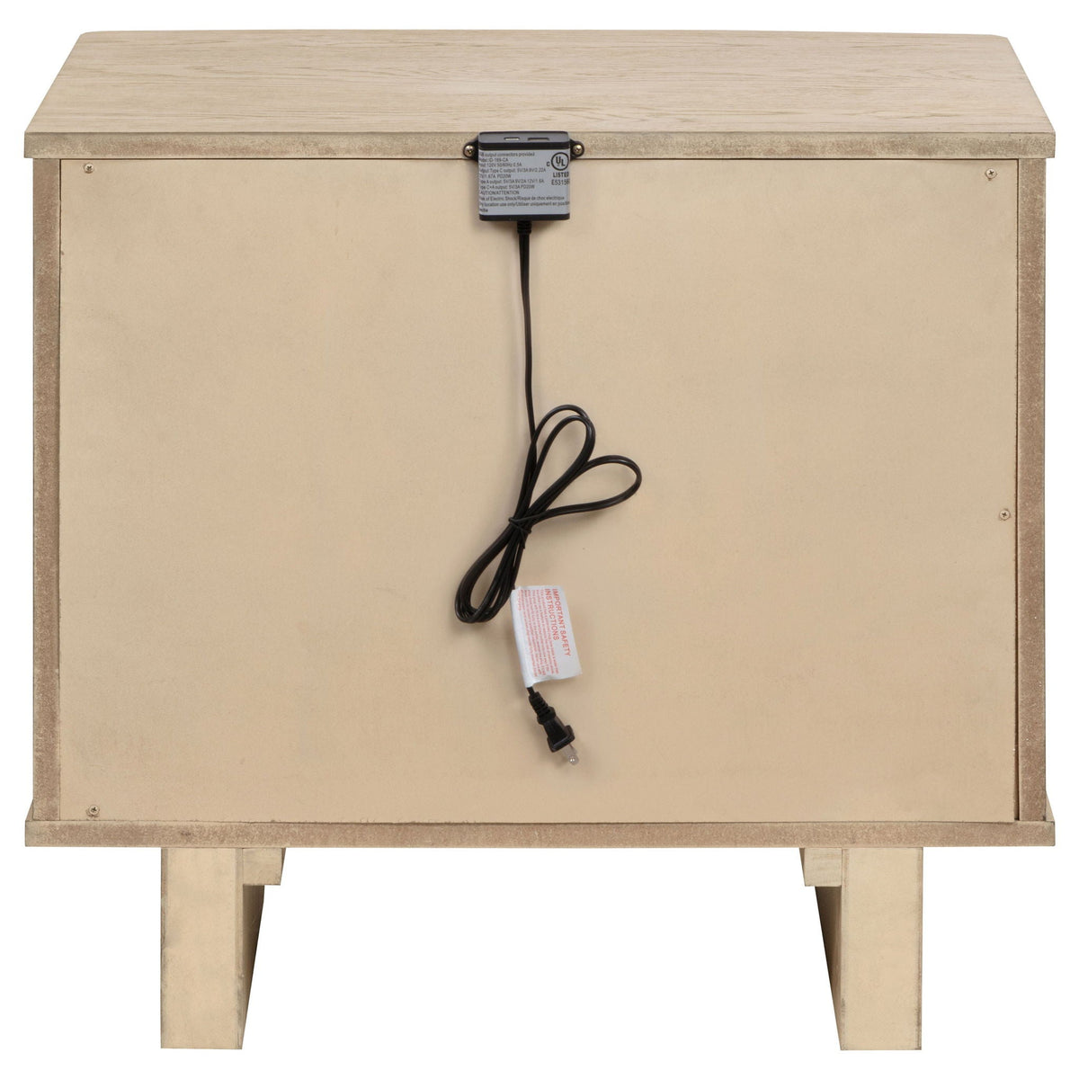 Kailani 2-drawer Nightstand Bedside Table Beige Oak