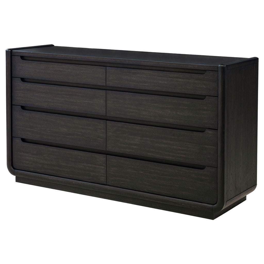 Leandro 8-drawer Bedroom Dresser Cabinet Burnished Black