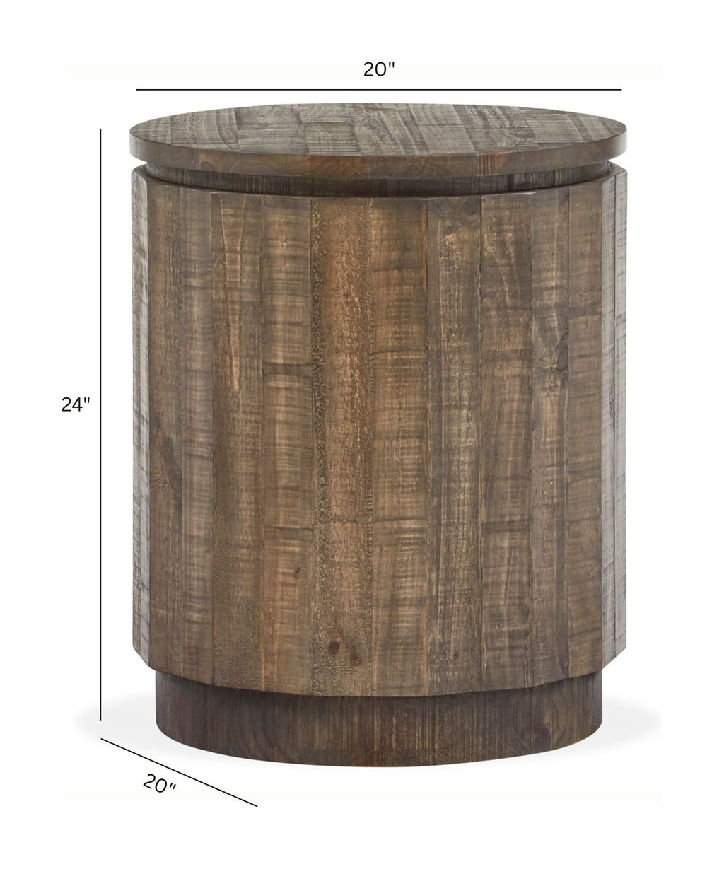 Baisden - Round Accent End Table - Tobacco