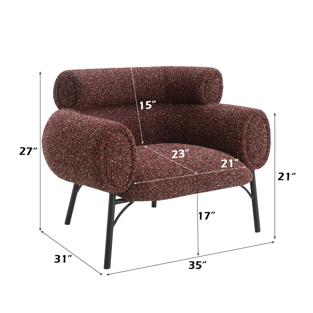 Mardi - Chair - Maroon Tweed