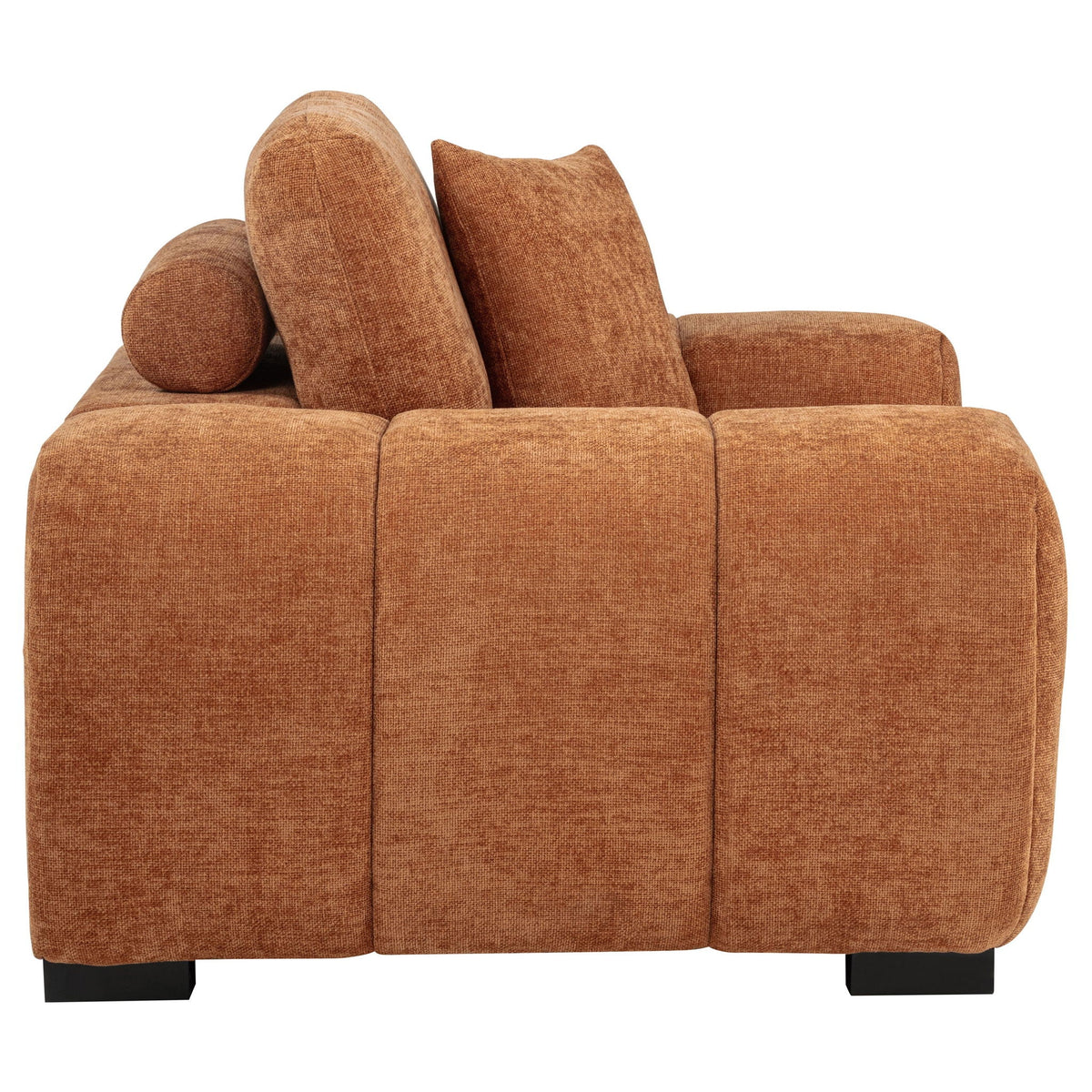 Octavia Upholstered Track Arm Accent Chair Orange