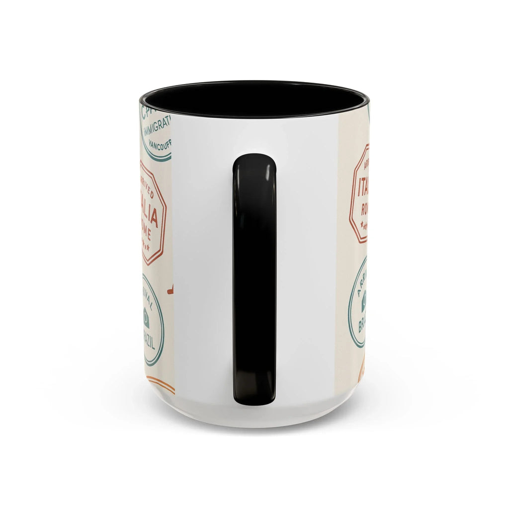 Pack Light, Live Big – Wanderlust Mug with Passport Stamp Collection