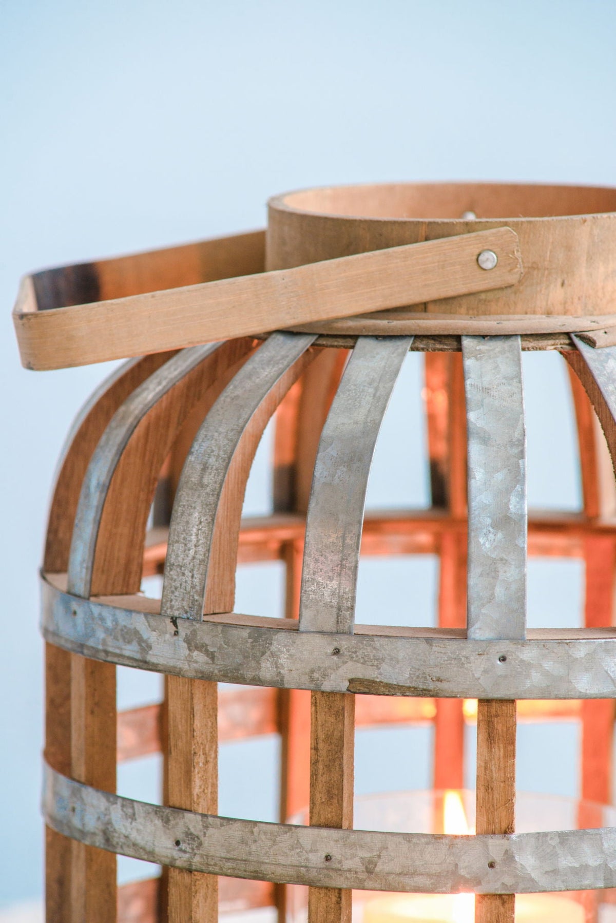 Decorative Lantern With Handle, Wooden Lantern For Indoor Outdoor, Home Garden Wedding