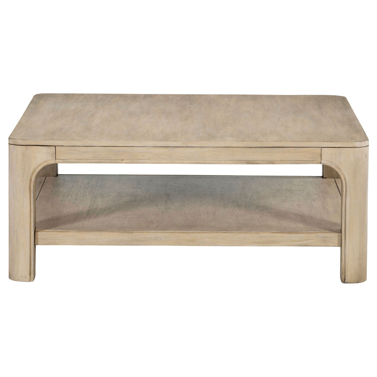 Solano Square Wood Cocktail Coffee Table Weathered Mango
