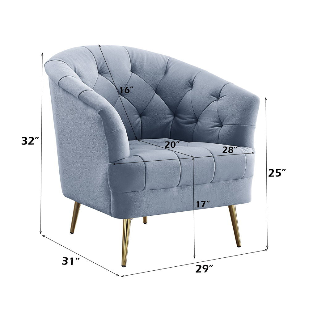Bayram - Chair - Light Gray Velvet