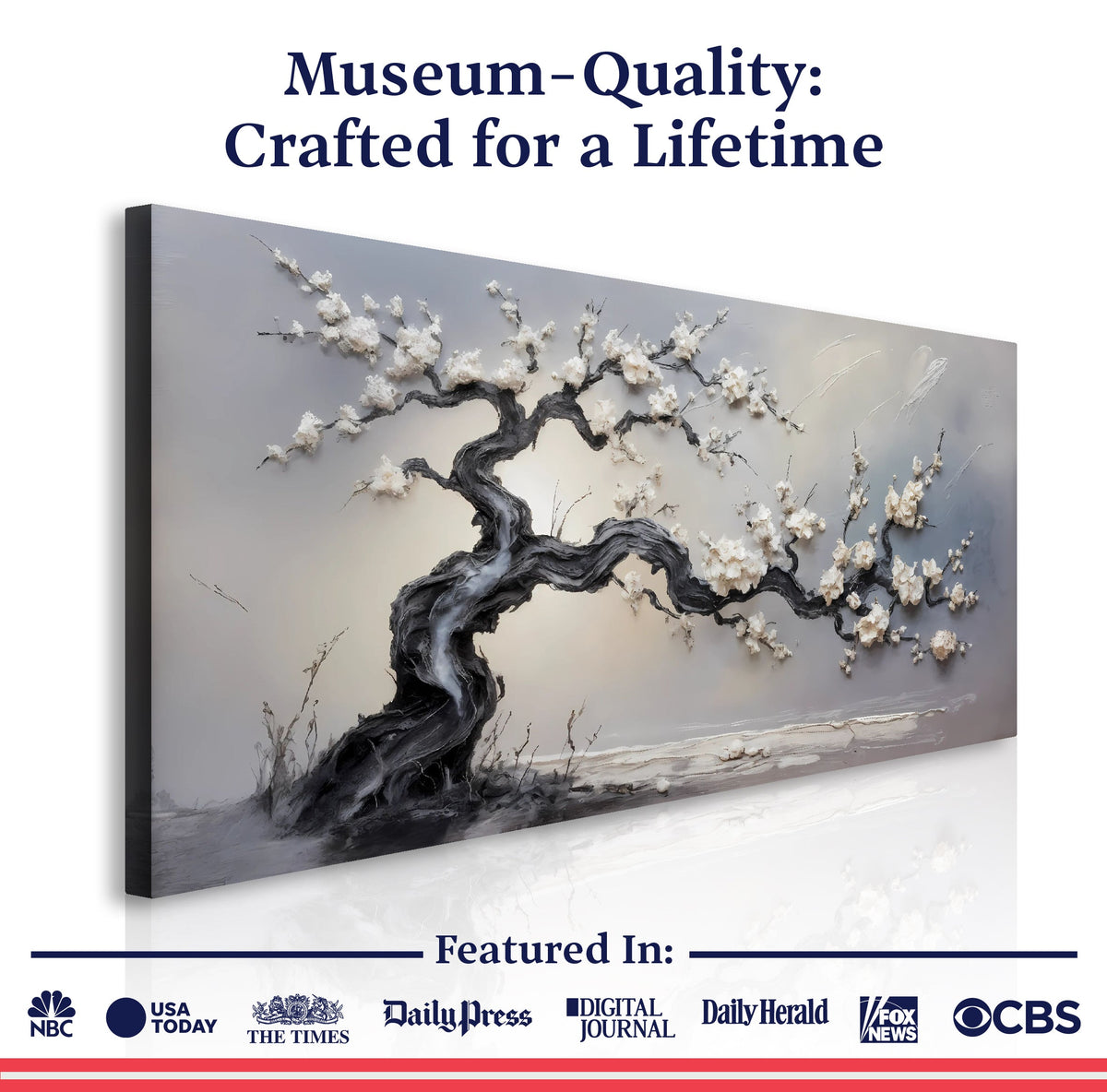 White Blossom Wall Art