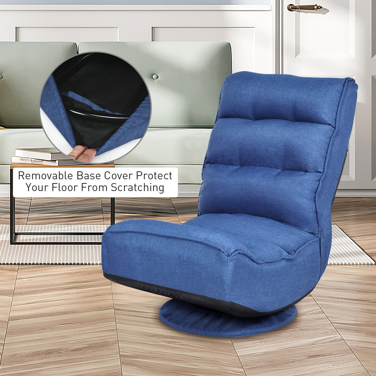 5-Position Folding Floor Gaming Chair