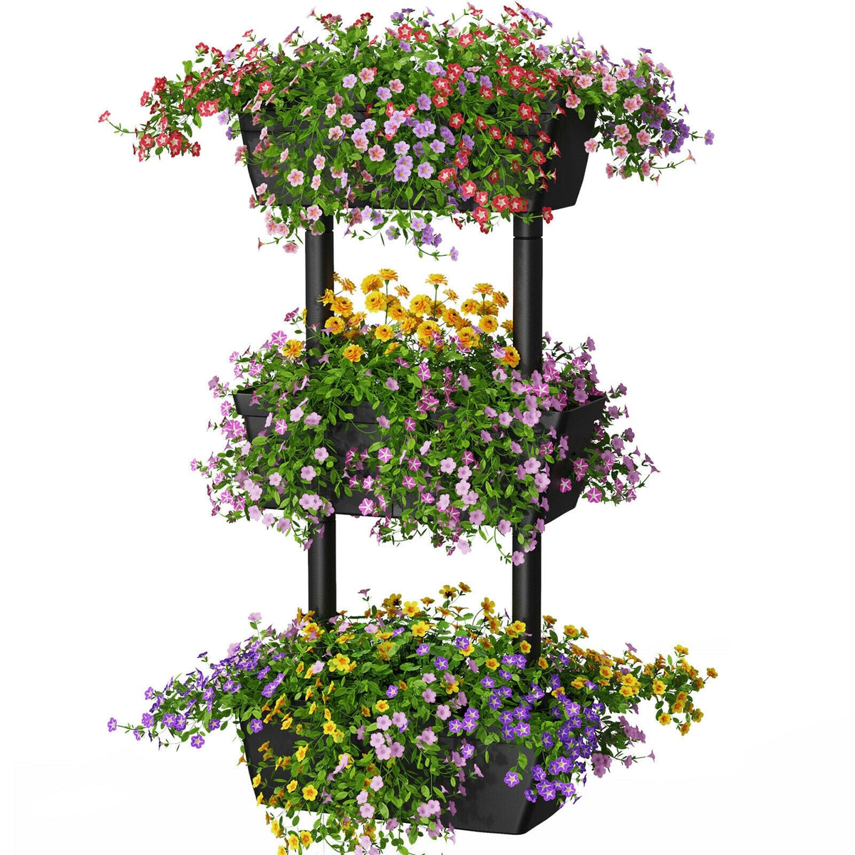 3-Tier Freestanding Vertical Plant Stand for Gardening and Planting Use
