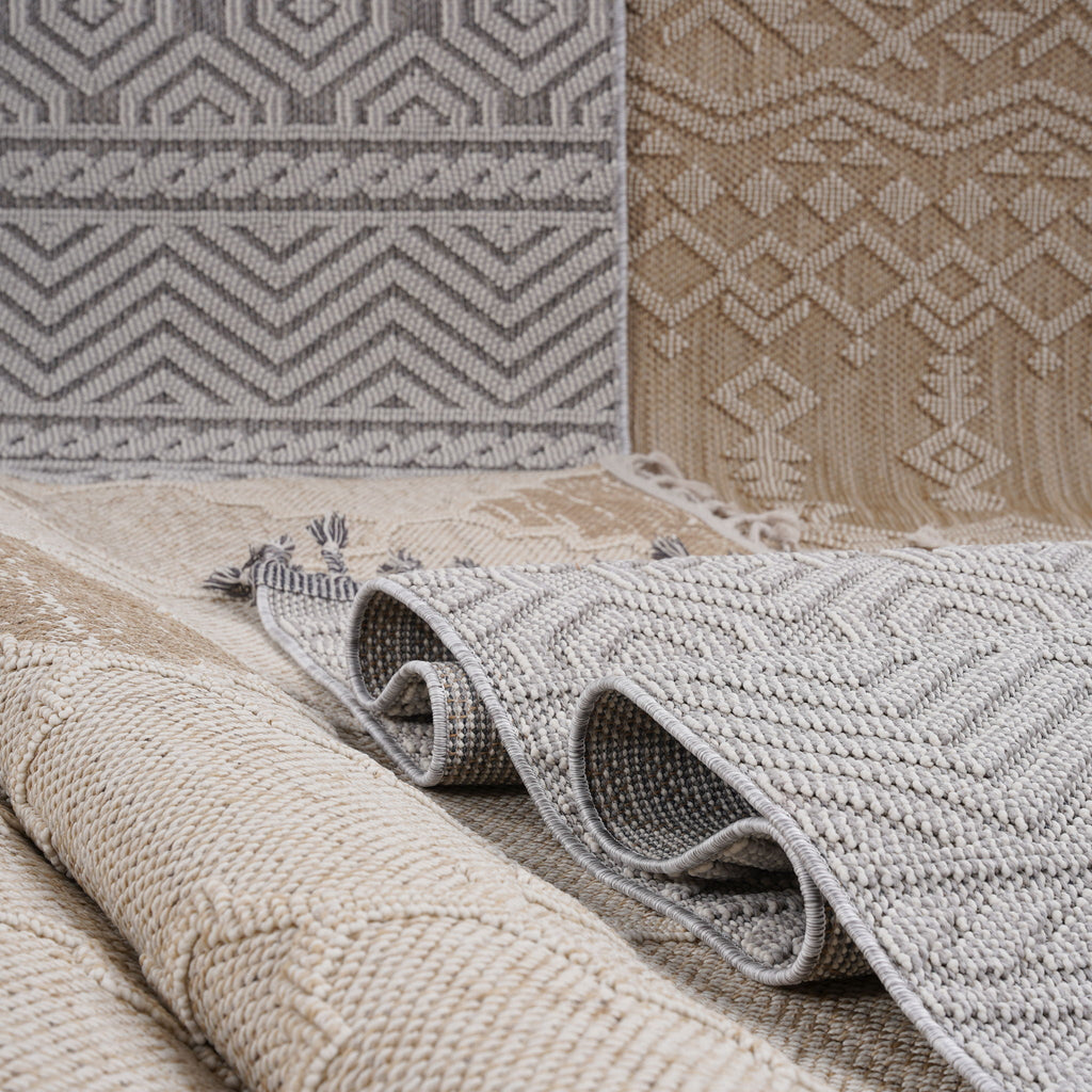 Guros - 6' X 9' Geometric Indoor / Outdoor Area Rug - Mocha