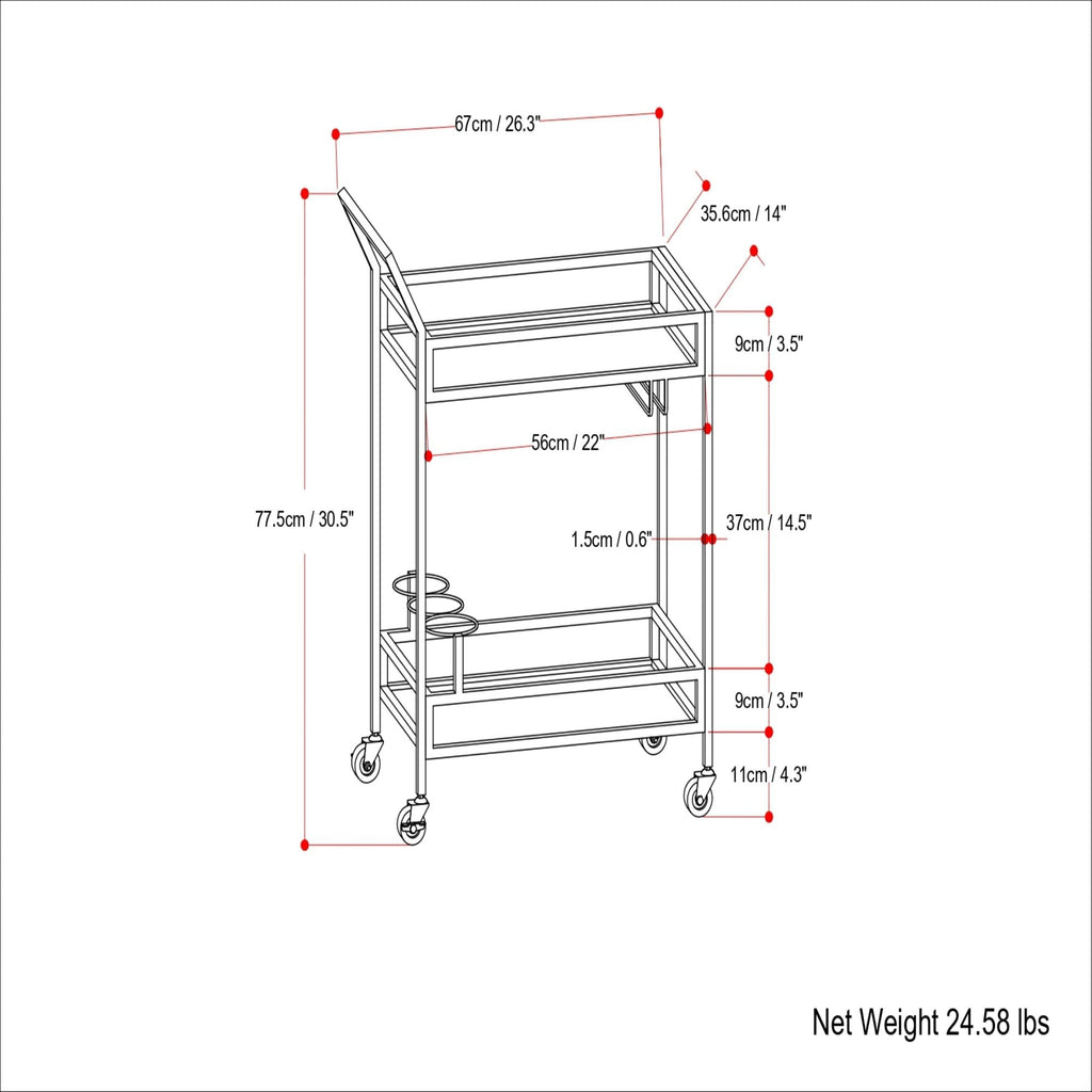 Watts - Bar Cart - Black