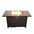 Rectangle Fire Pit, Fuel Versatility - Black